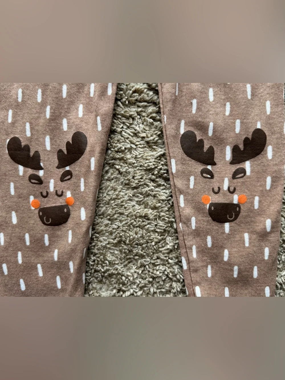 Chick Pea Pajamas Reindeer 2T Brown Cotton Pajama Set